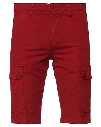 LOST IN ALBION Shorts & Bermuda Brick red 81% Cotton, 18% Linen, 1% Elastane
