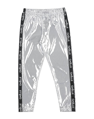 GAëLLE Paris Casual pants Silver 95% Polyester, 5% Elastane