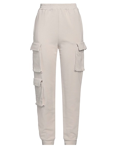DONDUP Casual pants Beige 100% Cotton, Elastane