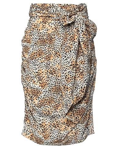 CELINE Midi skirt Beige 100% Silk