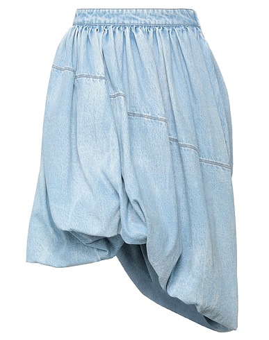 WE11 DONE Midi skirt Blue 100% Cotton