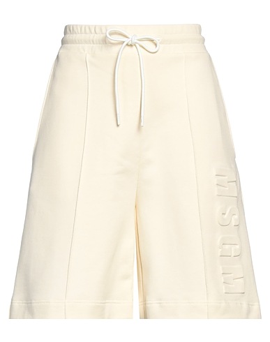 MSGM Shorts & Bermuda Cream 100% Cotton