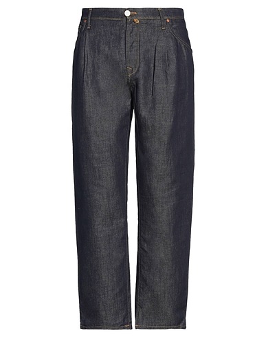 INCOTEX Denim pants Blue 70% Cotton, 30% Linen