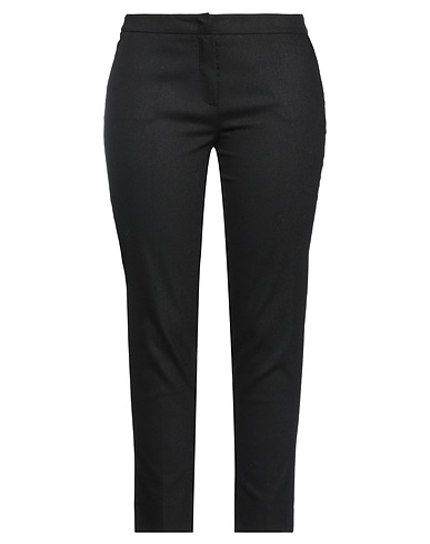 ROSSOPURO Pantalone Nero 54% Viscosa, 27% Poliestere, 17% Lana Vergine, 2% Elastan