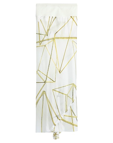 RICK OWENS Maxi Skirts Ivory 100% Cupro, Cotton, Polyamide