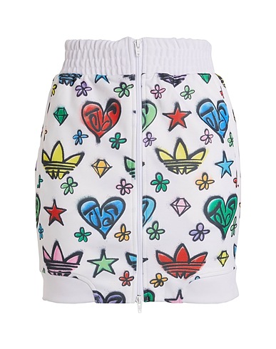 ADIDAS ORIGINALS by JEREMY SCOTT Mini-jupe MONO JS SKIRT
 Blanc 52% Coton, 48% Polyester recyclé