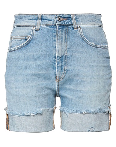 GRIFONI Denim shorts Blue 98% Cotton, 2% Elastane