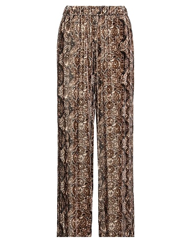 ANTONELLI Casual trouser Khaki 82% Viscose, 18% Silk