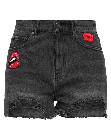 PINKO Denim shorts Black 100% Cotton, Polyester, Polyethylene