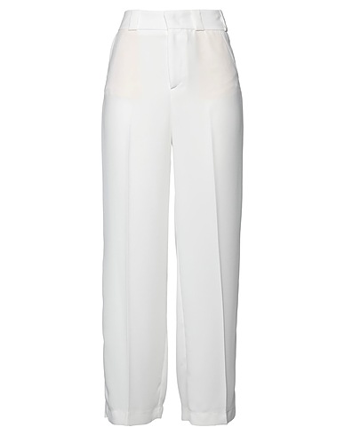 MERCI ITALIA Casual trouser White 100% Polyester