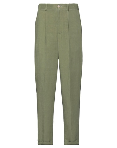 BONHEUR Casual trouser Military green 64% Viscose, 36% Linen