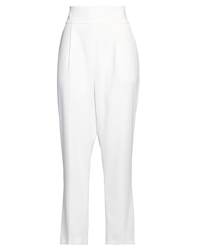 PINKO Casual trouser White 98% Polyester, 2% Elastane