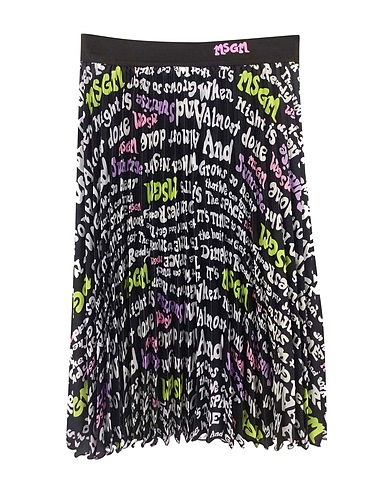 MSGM Gonna Nero Poliestere