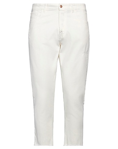 OFFICINA 36 Denim trousers White 97% Cotton, 3% Elastane