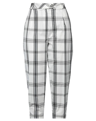 ANNARITA N TWENTY 4H Casual pants White 60% Cotton, 37% Polyamide, 3% Elastane