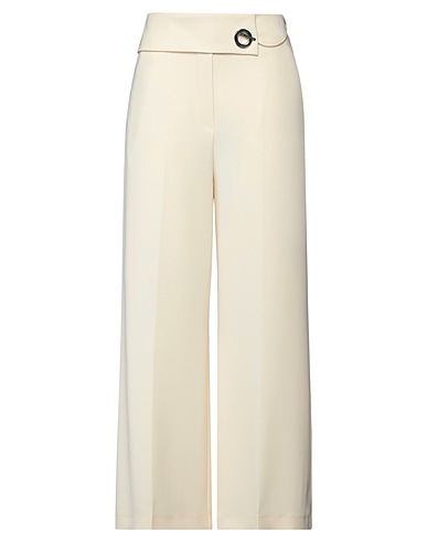 SIMONA CORSELLINI Casual trouser Ivory 94% Polyester, 6% Elastane
