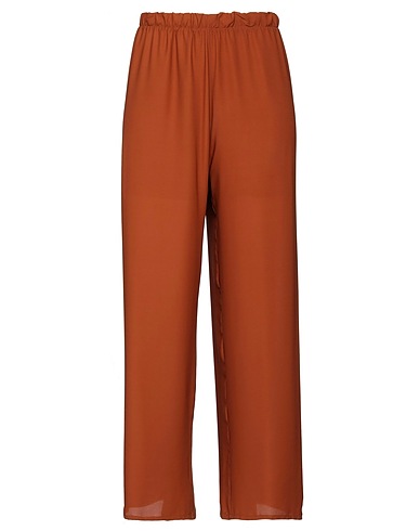 BOUTIQUE de la FEMME Casual pants Brown 55% Viscose, 40% Polyester, 5% Elastane