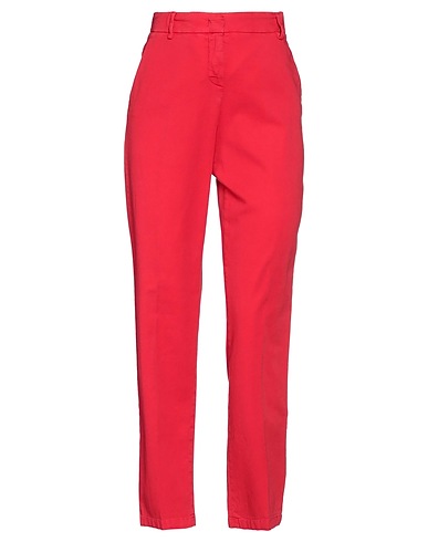HEAVY PROJECT Casual pants Red 98% Cotton, 2% Elastane
