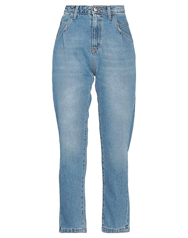 FLY GIRL Denim trousers Blue 100% Cotton