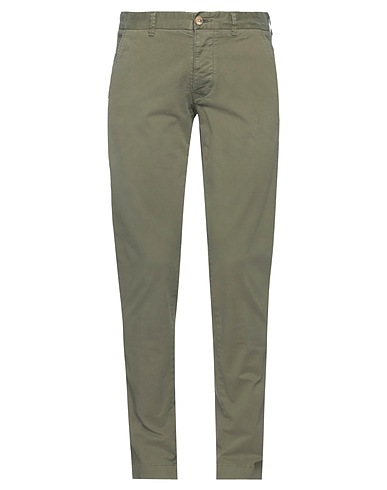BLAUER. Casual pants Military green 97% Cotton, 3% Elastane