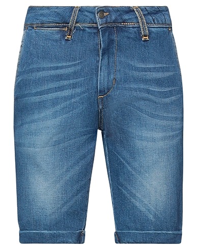 AGO.RA.LO. Denim shorts Blue 98% Cotton, 2% Elastane