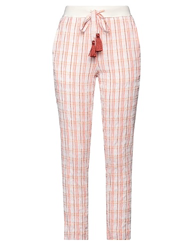 KATIA GIANNINI Casual trouser Pink 58% Viscose, 40% Cotton, 1% Polyamide, 1% Elastane