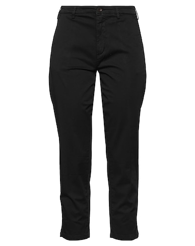 40WEFT Casual pants Black 98% Cotton, 2% Elastane