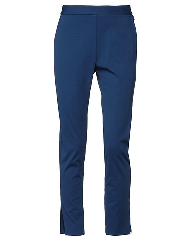 MERCI ITALIA Casual trouser Blue 52% Cotton, 40% Nylon, 8% Elastane