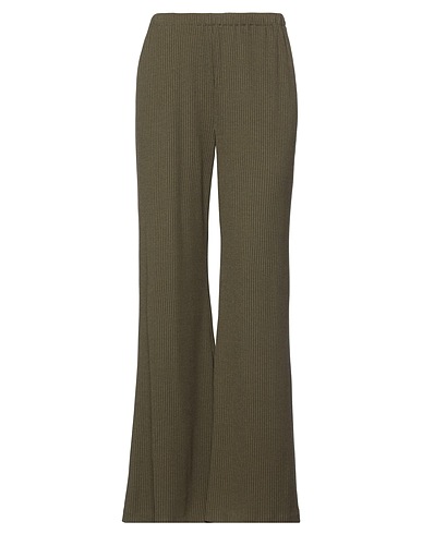 MERCI ITALIA Casual trouser Military green 73% Polyester, 22% Viscose, 5% Elastane