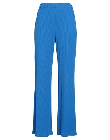 MERCI ITALIA Casual trouser Blue 73% Polyester, 22% Viscose, 5% Elastane