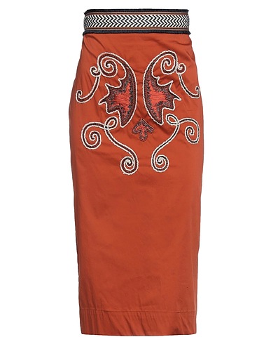 SIMONA CORSELLINI Midi skirt Tan 93% Polyester, 7% Elastane