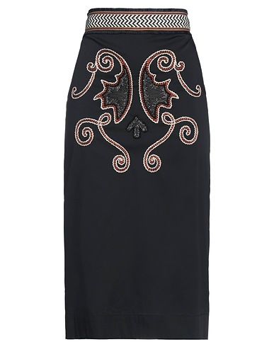 SIMONA CORSELLINI Midi-Rock Schwarz 93% Polyester, 7% Elastan