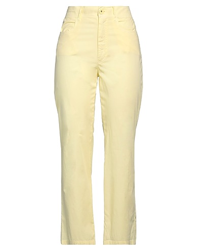 MARELLA Casual trouser Yellow 97% Cotton, 3% Elastane