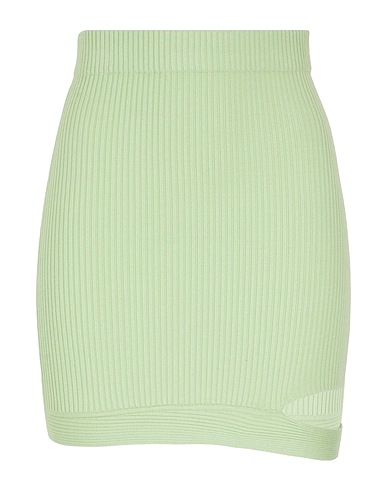 8 by YOOX Mini skirt CUT OUT KNIT MINI SKIRT
 Light green 82% Viscose, 16% Recycled polyamide, 2% Elastane