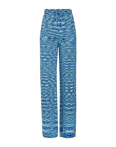 8 by YOOX Casual pants KNIT PULL-ON MELANGE PANTS
 Blue 50% Cotton, 50% Recycled cotton