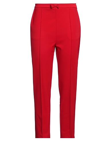 ELISABETTA FRANCHI Casual trouser Red 90% Polyester, 10% Elastane