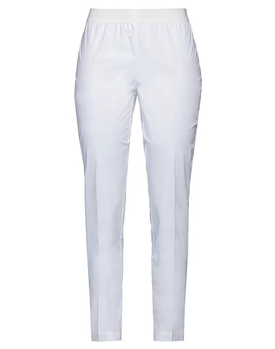 TWINSET Casual trouser White 96% Cotton, 4% Elastane