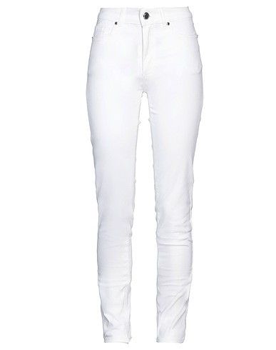 SILVIAN HEACH Pantalone DENIM Bianco 98% Cotone, 2% Elastan