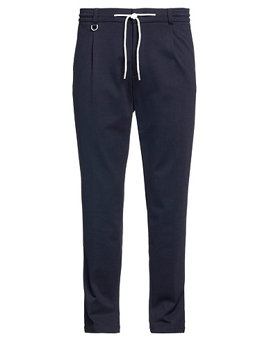 PAOLO PECORA Casual trouser Navy blue 56% Viscose, 36% Polyamide, 8% Elastane