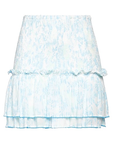 POUPETTE ST BARTH Mini skirt Sky blue 100% Viscose