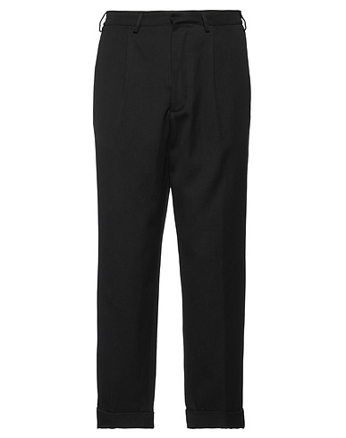 GRIFONI Casual trouser Black 84% Cotton, 16% Linen