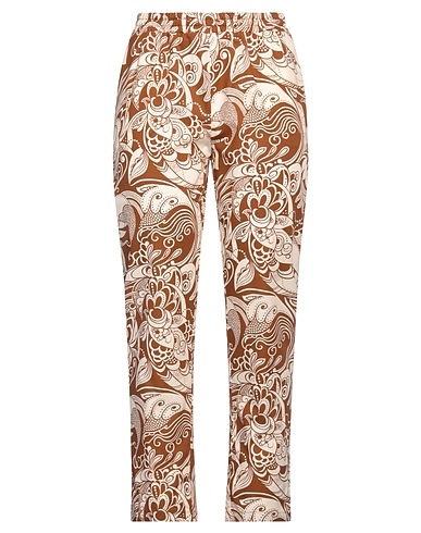 SUOLI Casual pants Brown 100% Cotton