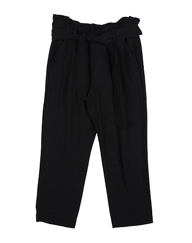 MEILISA BAI Casual pants Black 80% Viscose, 20% Linen