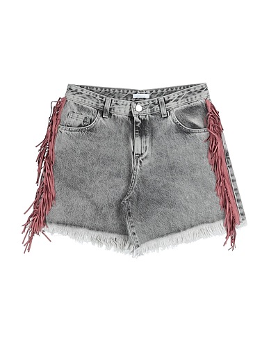 L:Ú L:Ú by MISS GRANT Shorts vaqueros Plomo 100% Algodón
