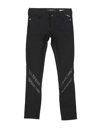 REPLAY & SONS Pantalone Nero 77% Cotone, 14% Poliestere, 9% Elastan, Poliammide