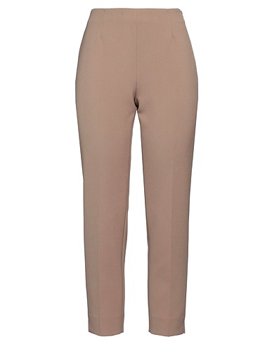 PESERICO Casual trouser Khaki 64% Polyester, 27% Viscose, 6% Cotton, 3% Elastane