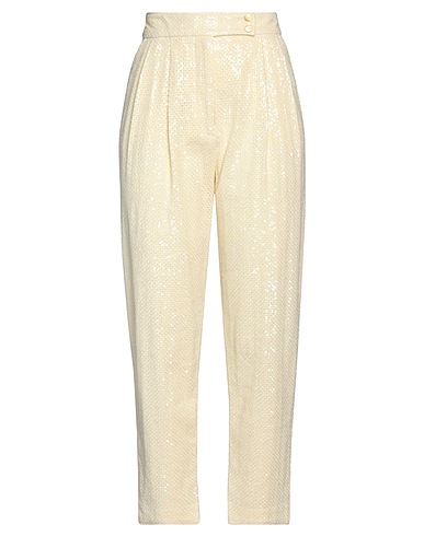 PINKO Casual trouser Ivory 100% Cotton, Polyester