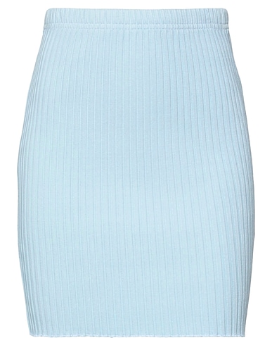 JOHN ELLIOTT Mini skirt Sky blue 94% Cotton, 6% Elastane