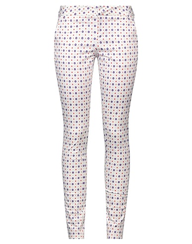 FRANKIE MORELLO Casual trouser White 97% Cotton, 3% Elastane