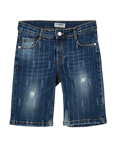 ICEBERG Denim shorts Blue 98% Cotton, 2% Elastane